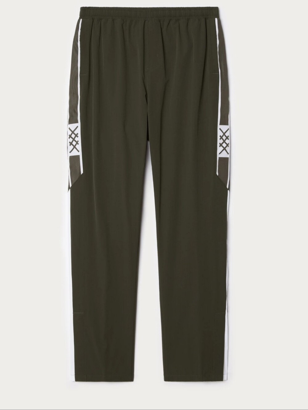 RHONE NWT Men's BLACK/WHITE Coaches Track Pants with Side Stripe Sz XXL